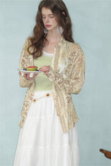 Vintage Embroidered Lace Shirt
