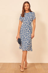Retro Fishtail Waist Midi Dress