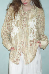 Vintage Embroidered Lace Shirt