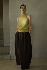 Spotted Turtleneck Knit Vest