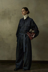 Two-Tone Oversized Shirt Jacket