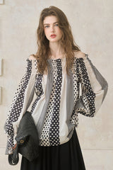 One-Shoulder Flared Sleeve Top