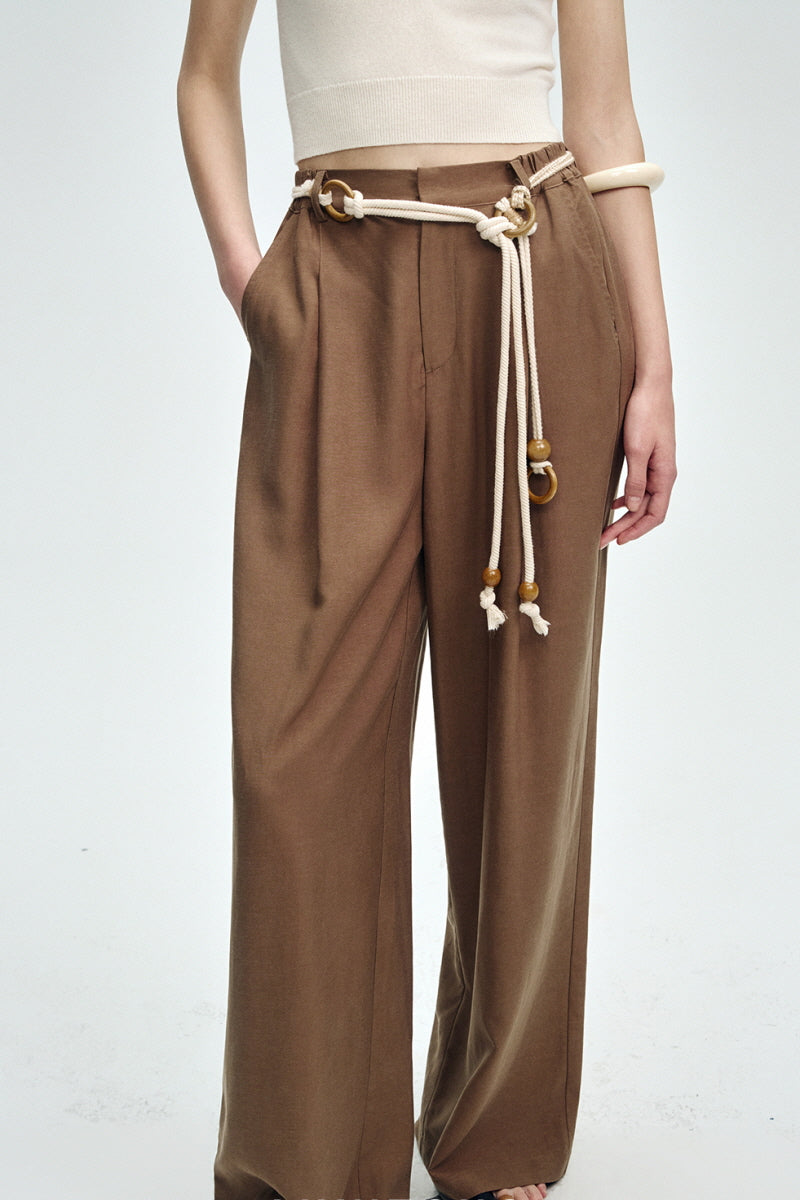 High-Waisted Wide-Leg Floor-Mopping Pants