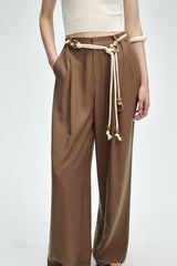 High-Waisted Wide-Leg Floor-Mopping Pants