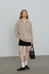 Seagull Neck Pullover Sweater