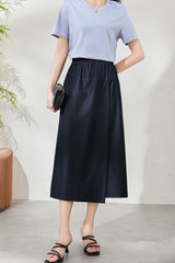 Draped Loose Wide-Leg Pants