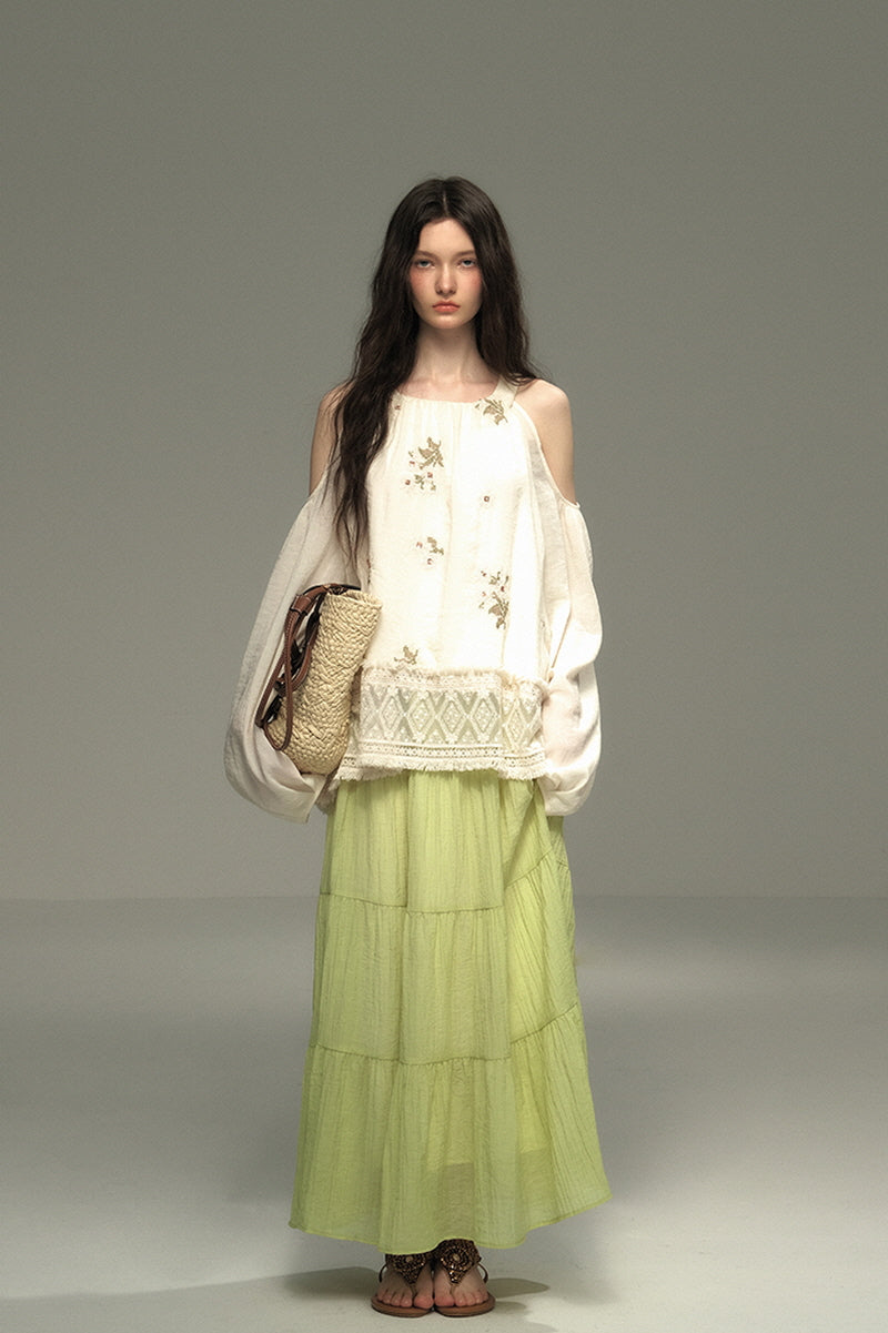 Pleated Resort Summer Skirt