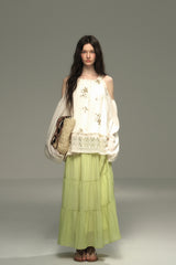 Pleated Resort Summer Skirt
