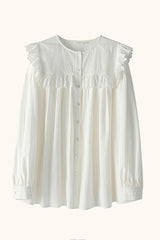 Fly Sleeve Cutout Panel Long Shirt