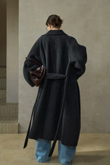High-Neck Double-Breasted Reversible Coat