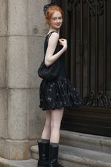 Beaded Spliced Slip Dress