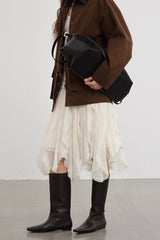 Irregular Lace Stitching Slim Skirt