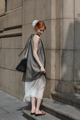 Halterneck Tie A-Line Dress
