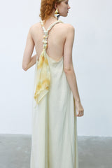 Kink Splicing Backless Maxi Dress