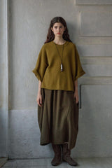 Lazy Loose Mid-Sleeve Pullover
