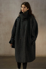 Retro Reversible Stand-Up Collar Hand-Sewn Coat