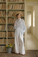 Pleated High Waist Wide Leg Pants