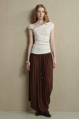 Irregular Slanted Shoulder Vest Top