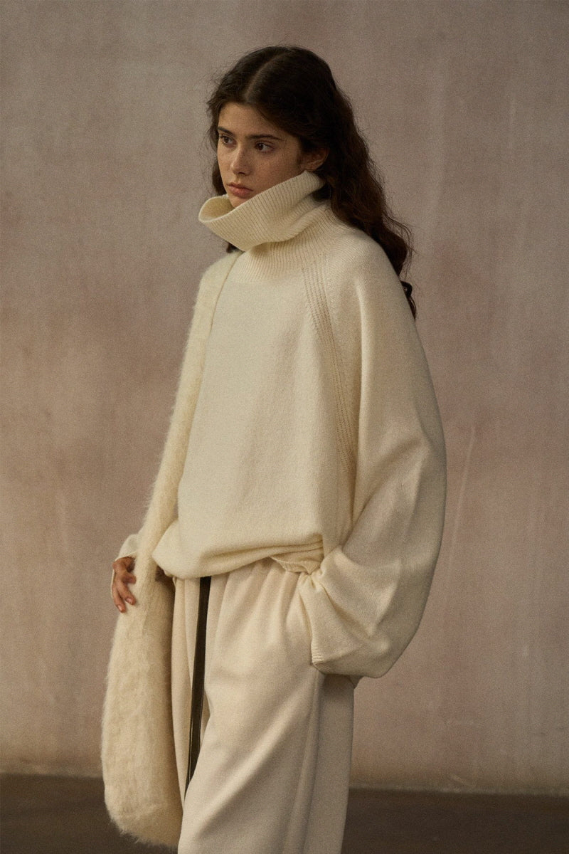 Soft Waxy Warm Turtleneck Pullover Sweater