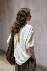 Cross-Cutout Relaxed T-Shirt