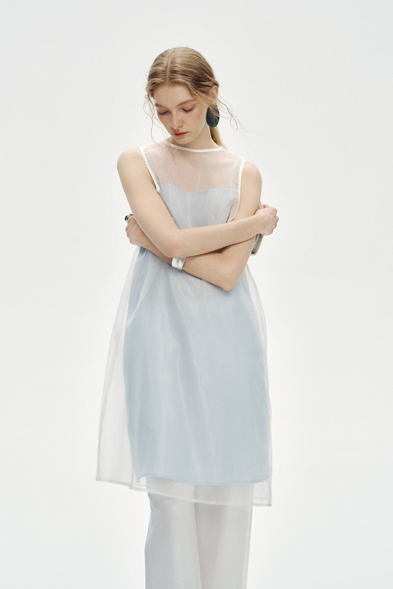 Layered Straight Sleeveless Dress