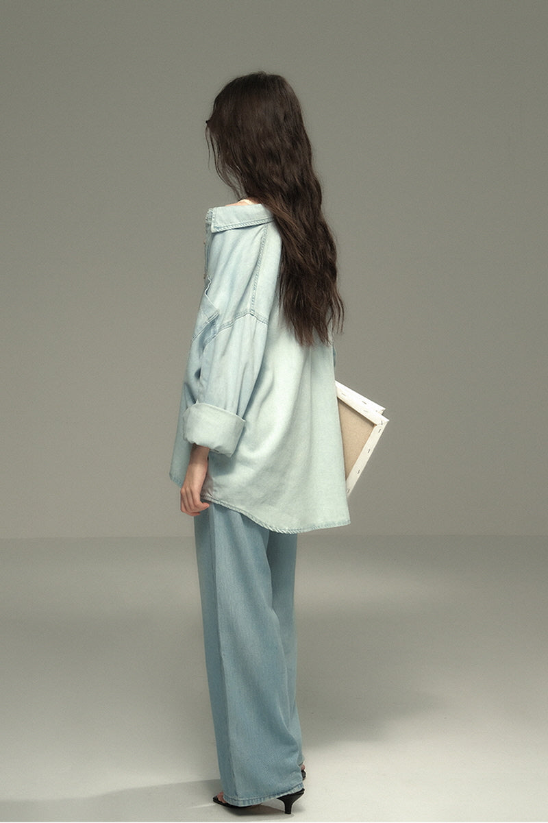 Loose Wash Denim Shirt