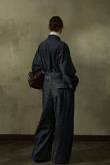 Two-Tone Oversized Shirt Jacket