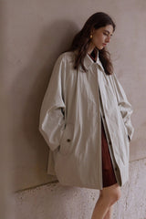 Double-Layer Cocoon Trench Coat