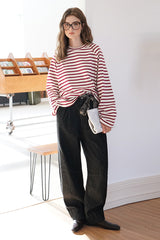 French Retro Straight Leg Pants