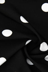 Polka Dot Flowy A-Line Long Skirt