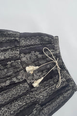 Lace-Up Vintage Swing Skirt