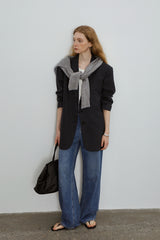 Structured Shoulder Pad Blazer