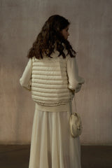 Bud-Shaped Stand-Collar Short Quilted Vest