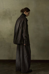 Two-Tone Oversized Shirt Jacket