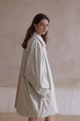 Double-Layer Cocoon Trench Coat