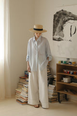 Pleated High Waist Wide Leg Pants