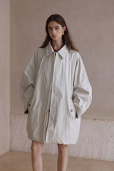Double-Layer Cocoon Trench Coat