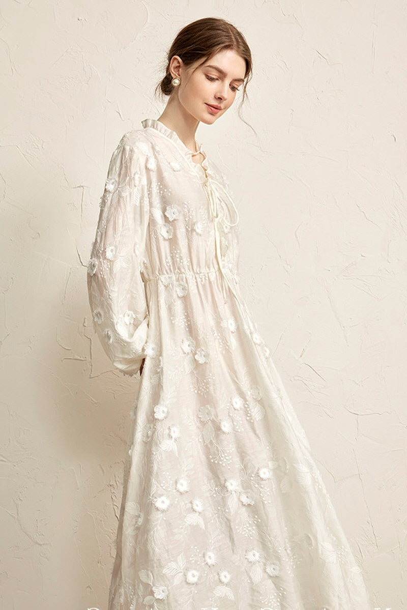 Lace-Up French Dress
