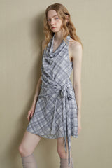 Swing Neck Tie Cropped Dress