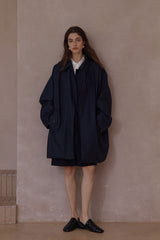 Double-Layer Cocoon Trench Coat