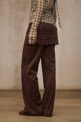 Laser-Burned Wide-Leg Pants