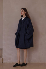 Double-Layer Cocoon Trench Coat