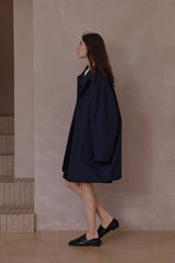 Double-Layer Cocoon Trench Coat