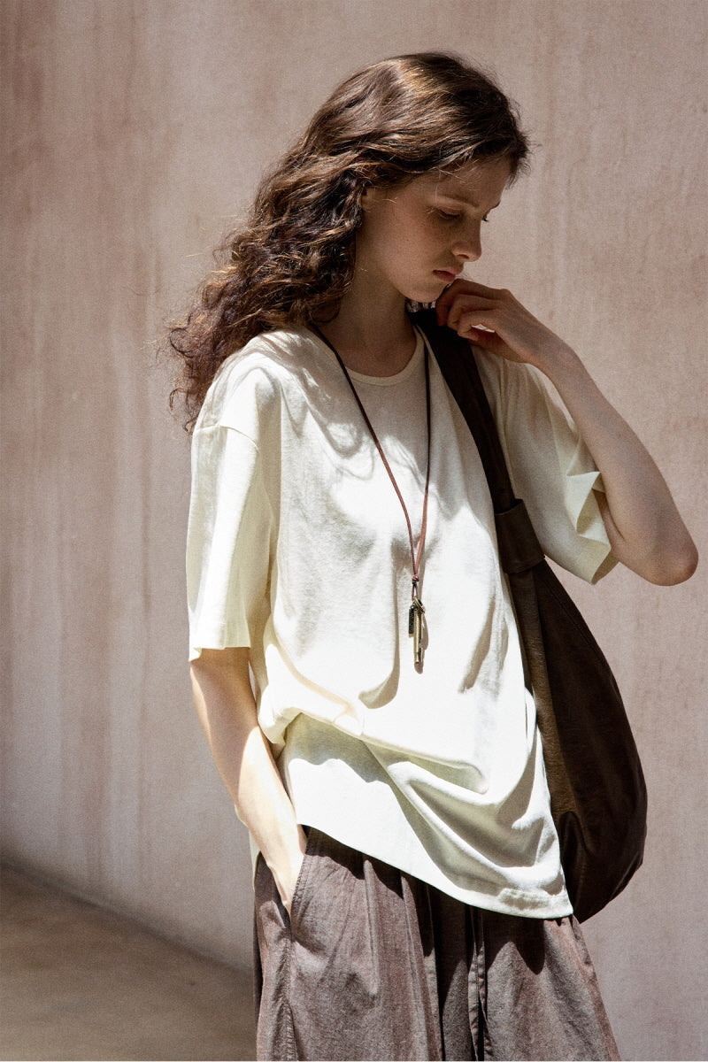 Cross-Cutout Relaxed T-Shirt