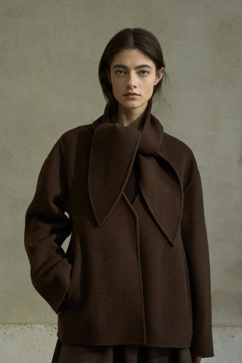Rabbit Ear Scarf Reversible Jacket