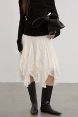 Irregular Lace Stitching Slim Skirt
