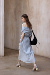 One-Shoulder Bandeau Long Dress
