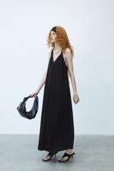 Kink Splicing Backless Maxi Dress
