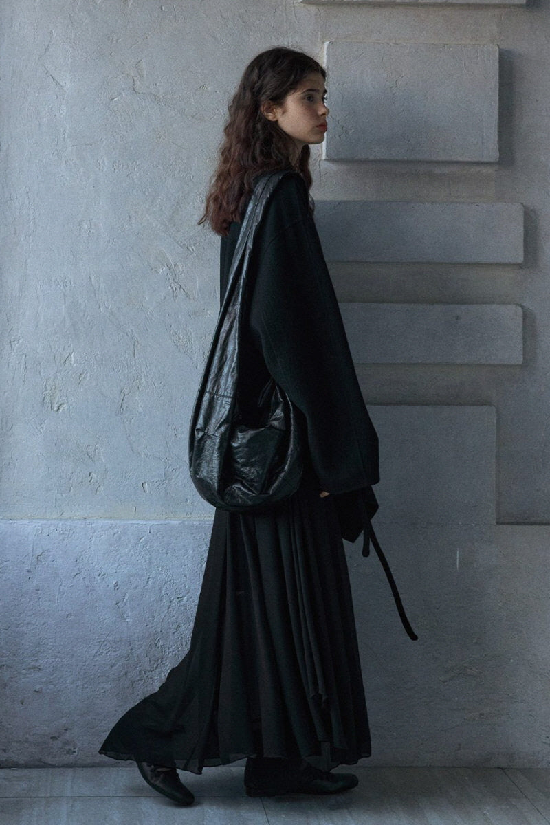 Reversible Tweed Long Coat