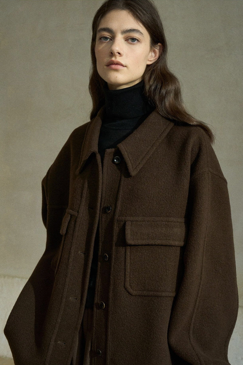 Reversible Lapel Shirt Jacket